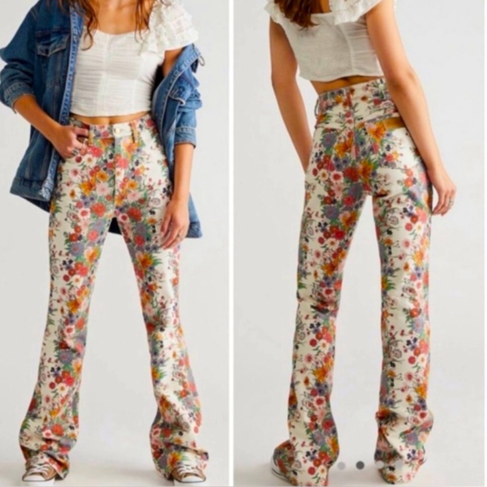 Wrangler Westward 626 High Rise Boot Floral Jeans NWT